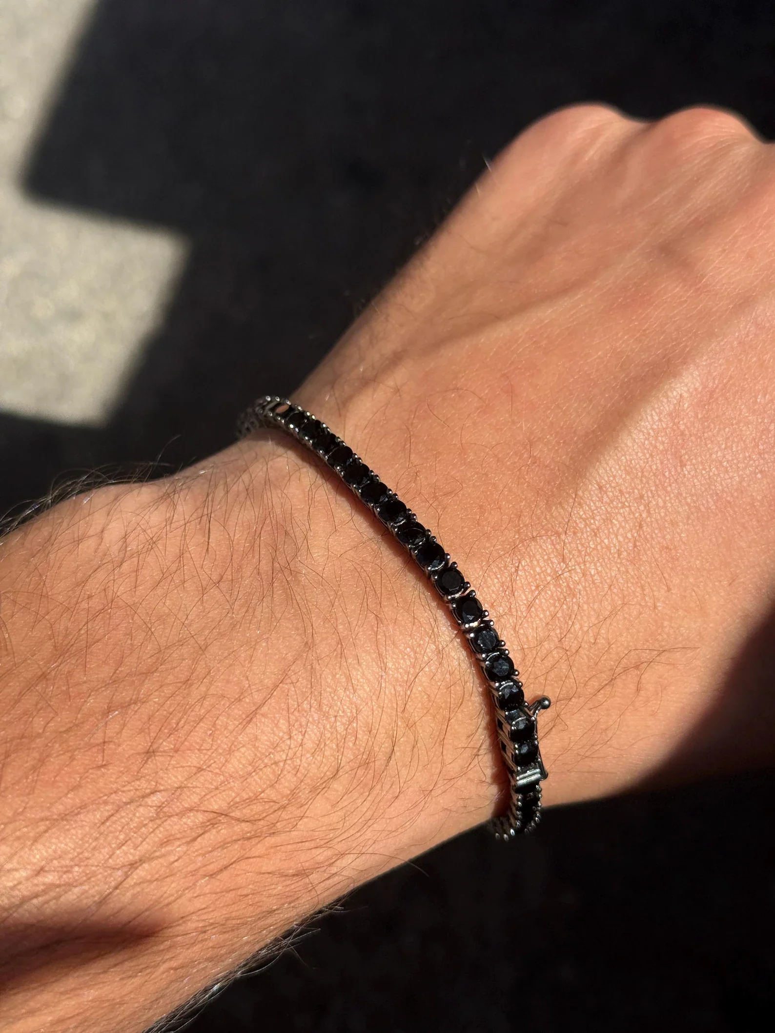 3mm Black Men’s Tennis Bracelet - Image 3
