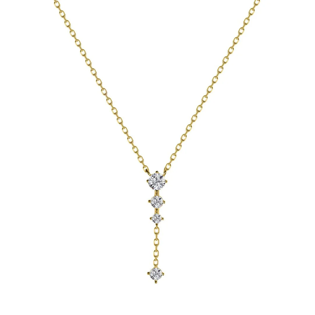 4 Round Stones Necklace - Image 3