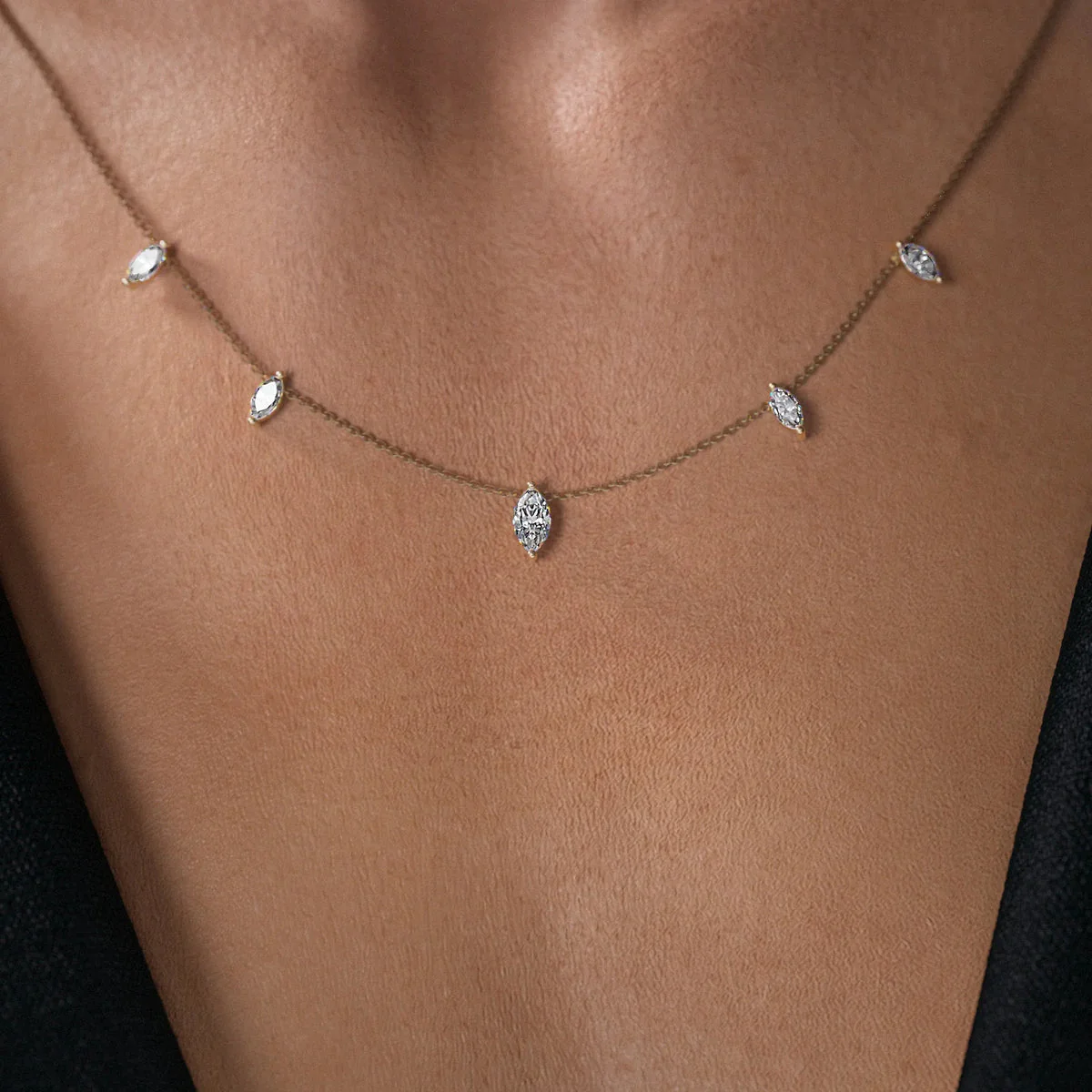 Celeste Marquise Station Necklace - Image 3