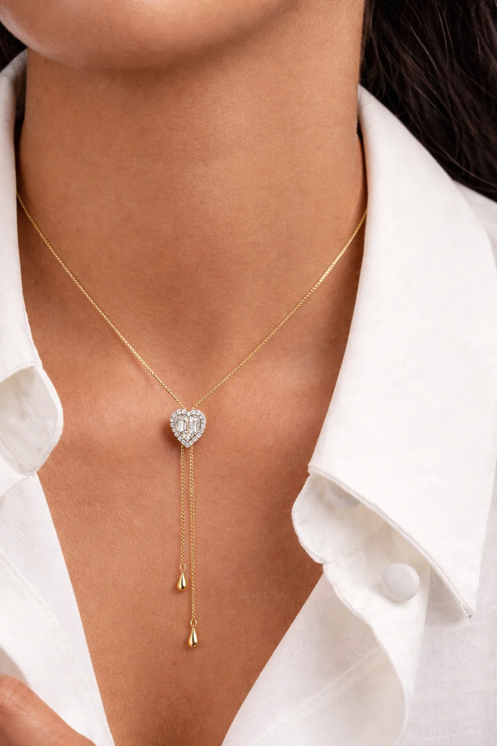 Eternal Heart Adjustable Lariat Necklace