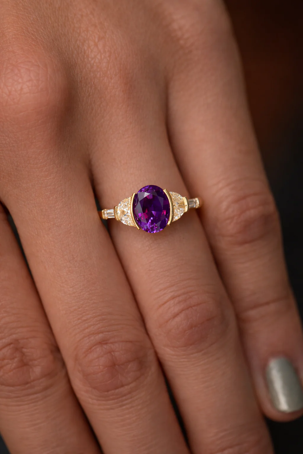 Sedna Amethyst Oval Cut Ring