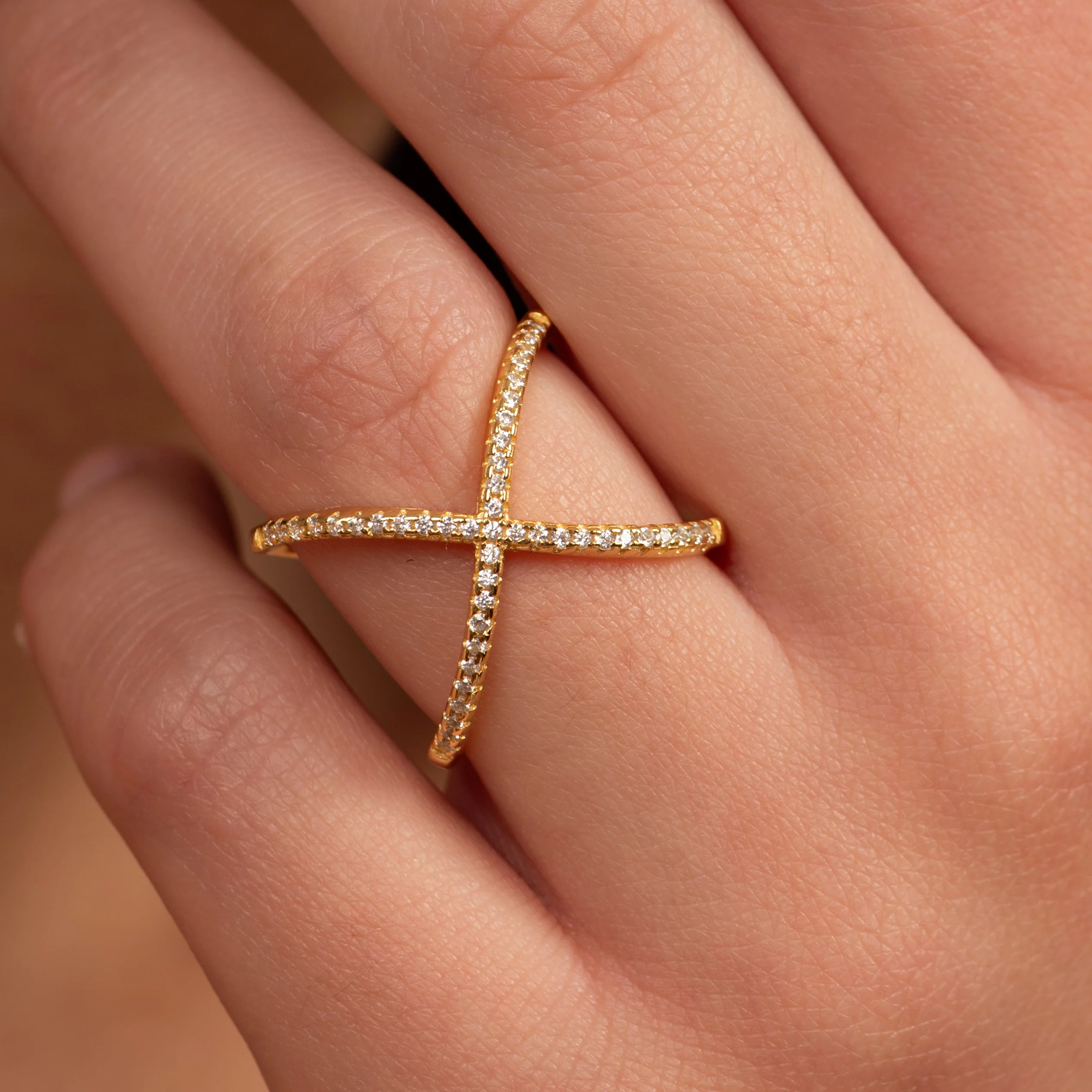 Anna Bavlova Zircon Gold Plated Ring