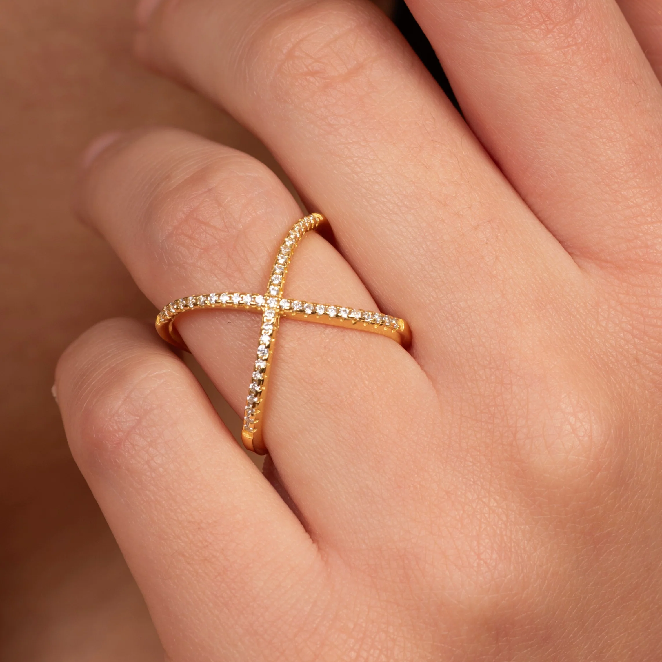 Anna Bavlova Zircon Gold Plated Ring - Image 2
