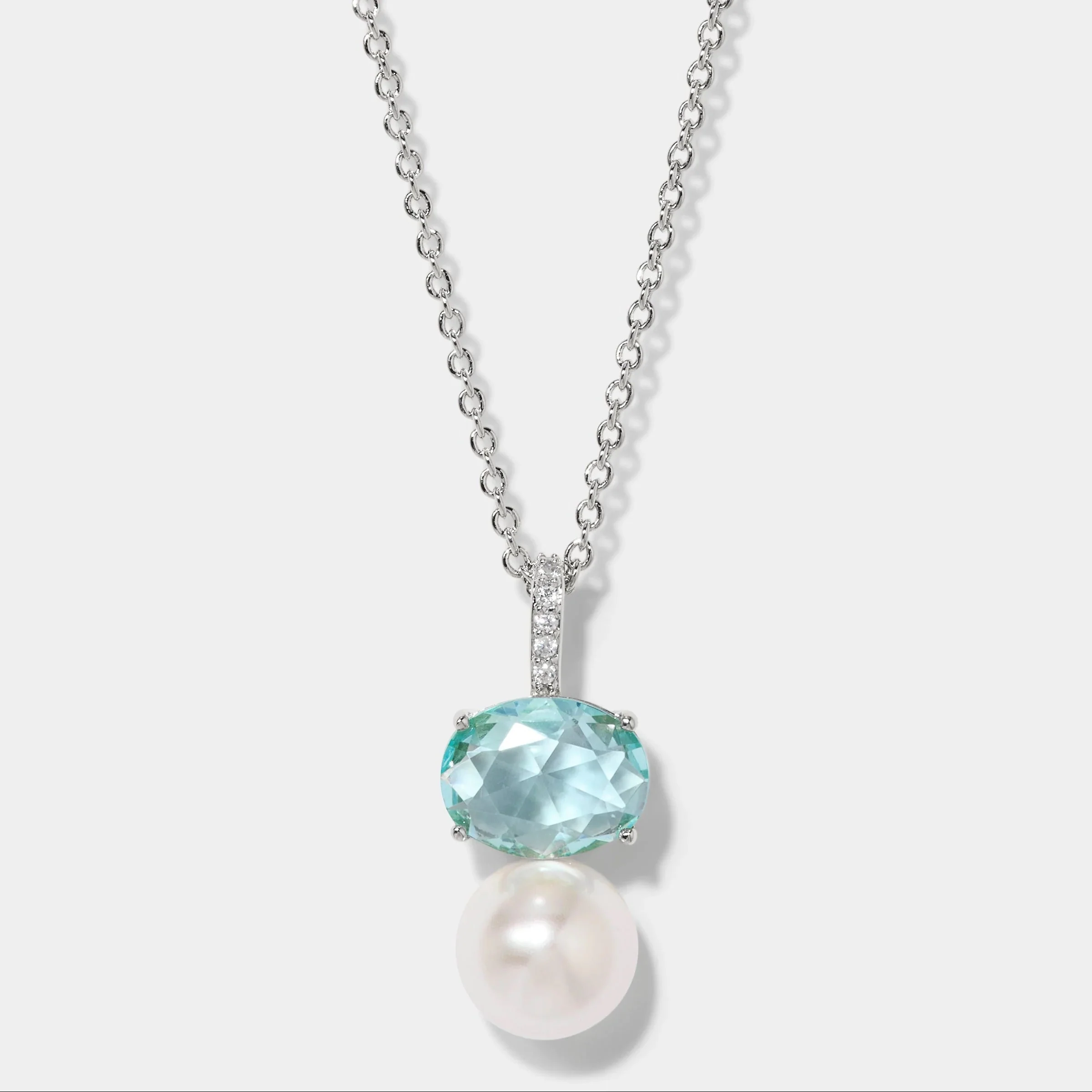 Aqua Pearl Necklace - Image 4