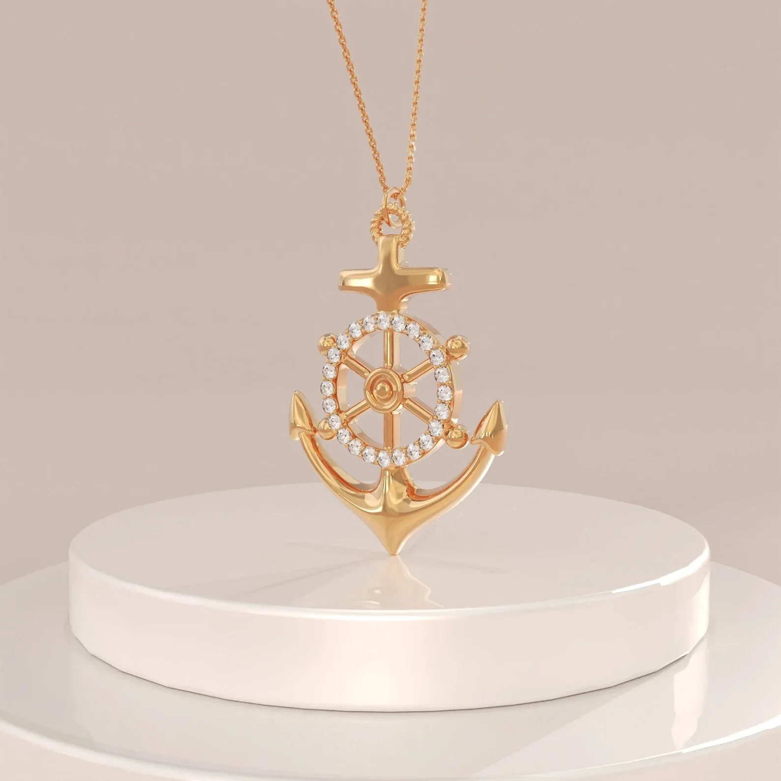 Aqua Wheel Necklace - Image 3