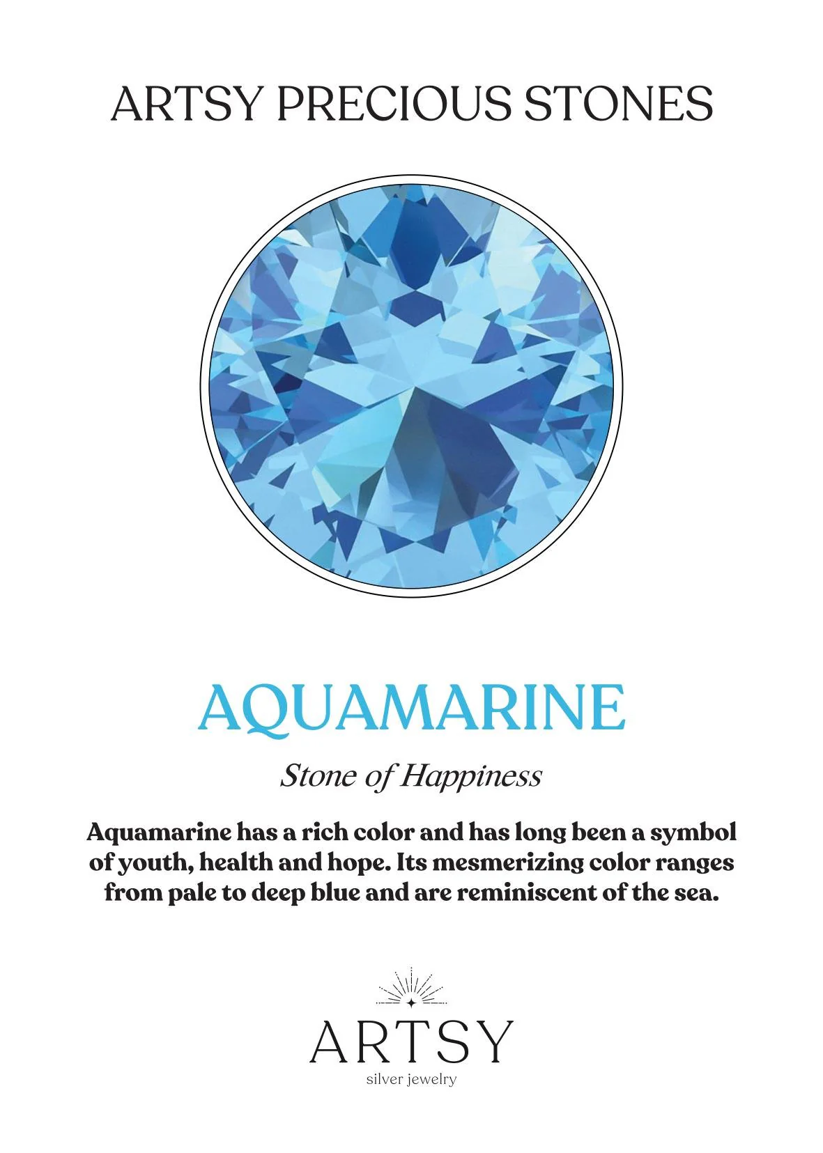 Aquamarine Heart strawberry Necklace - Image 5