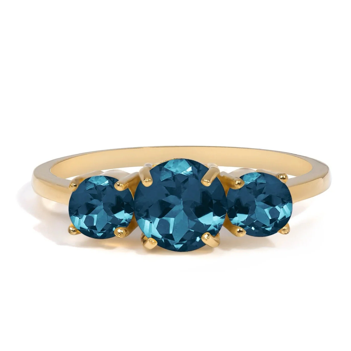 Azura London Blue Topaz Stone Ring - Image 3