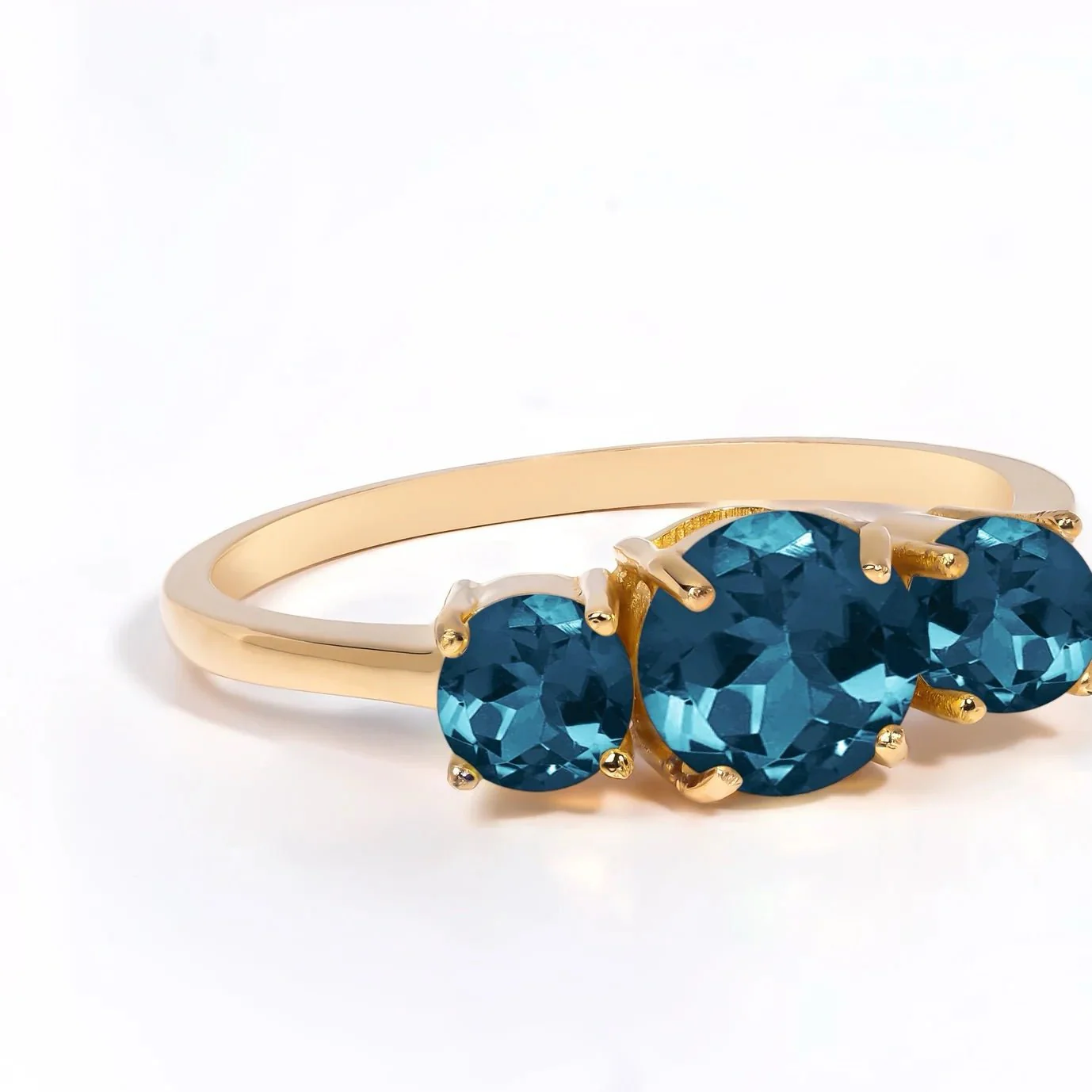 Azura London Blue Topaz Stone Ring - Image 5