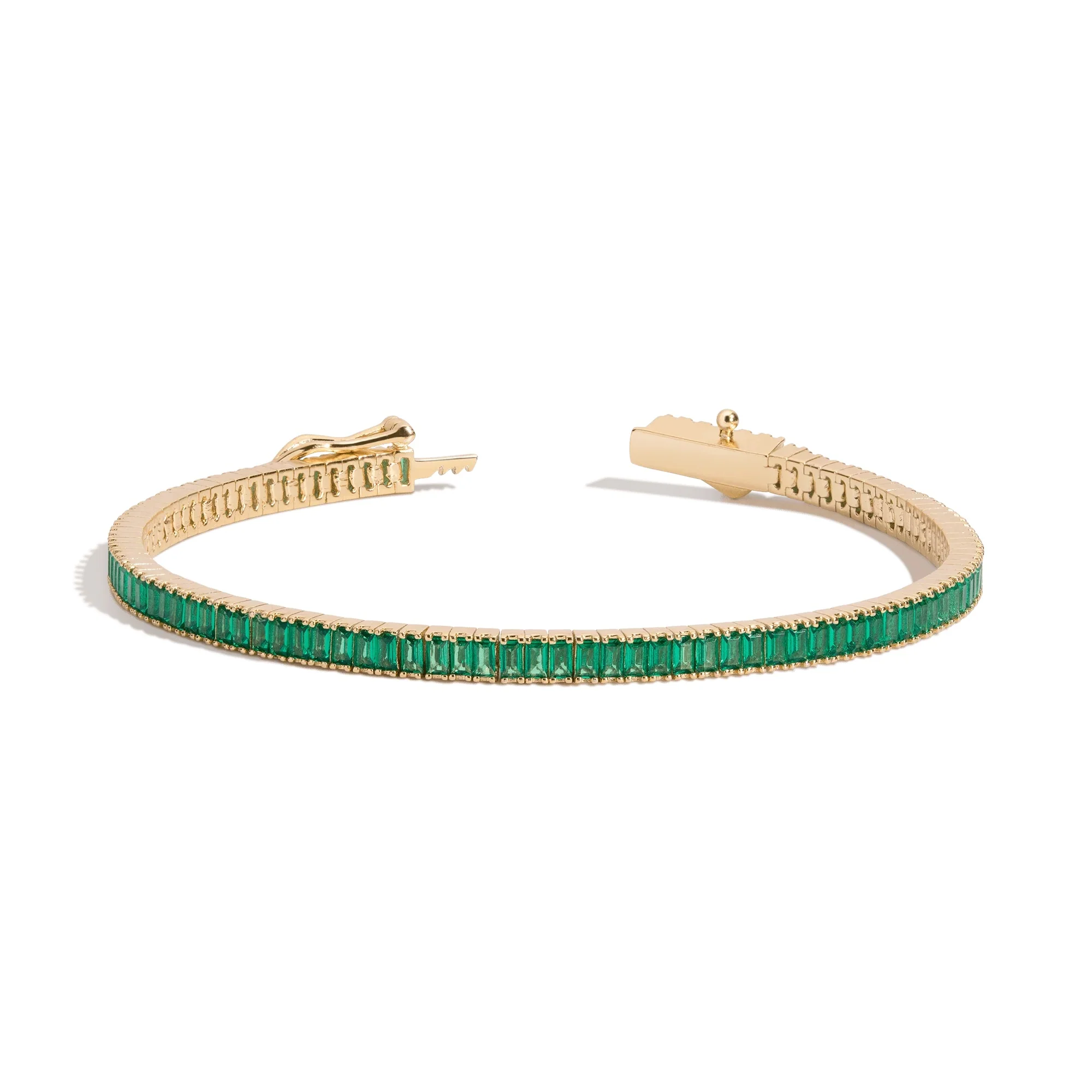 Emerald Baguette Tennis Bracelet - Image 6