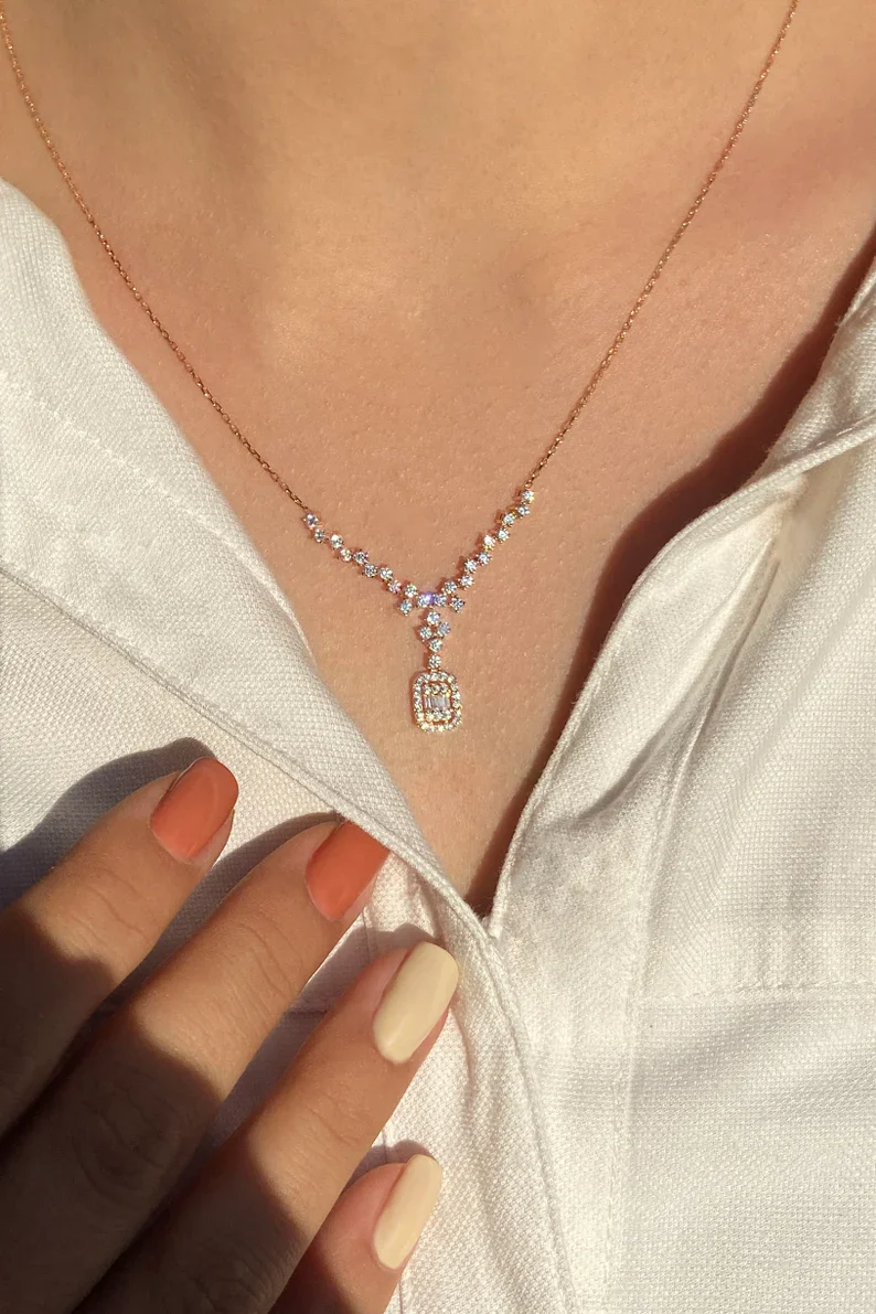 Eternal Love Cluster Necklace - Image 4