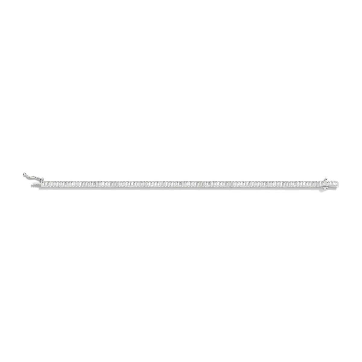 White Baguette Tennis Bracelet - Image 8