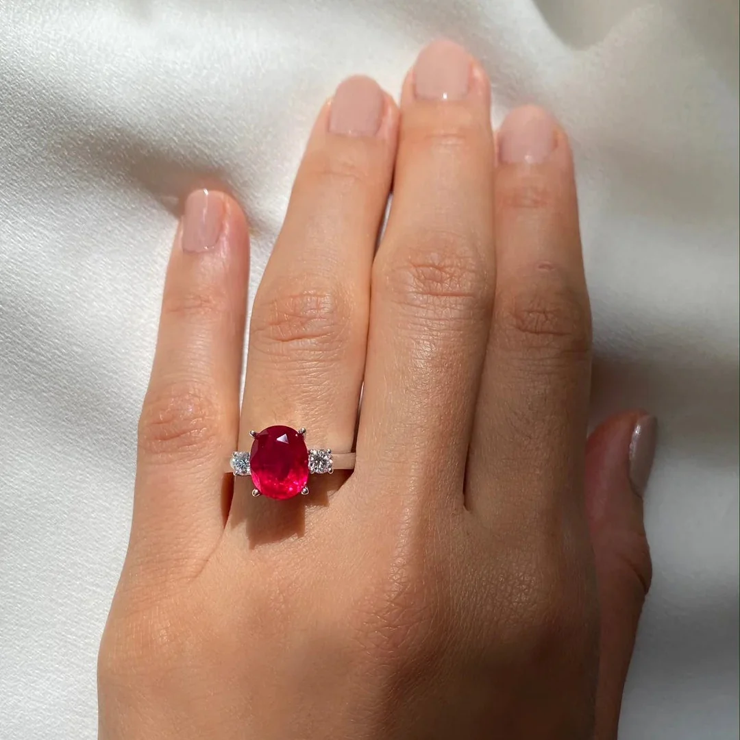Beating Heart Ruby Promise Ring