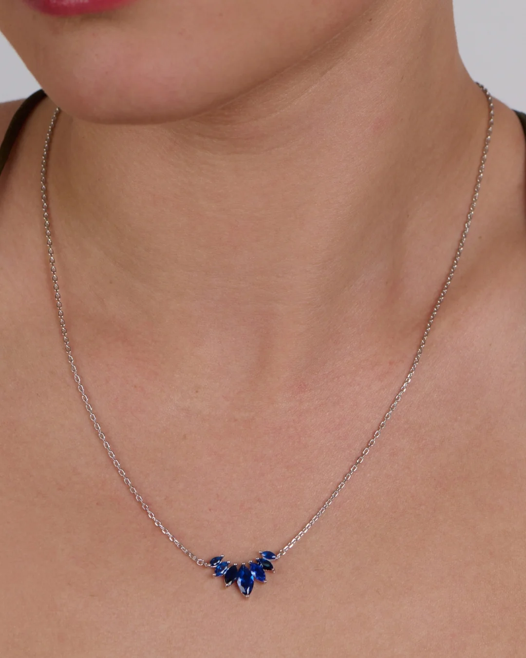 Blue Marquise Necklace - Image 2