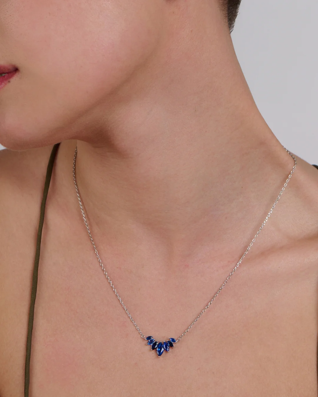 Blue Marquise Necklace - Image 4