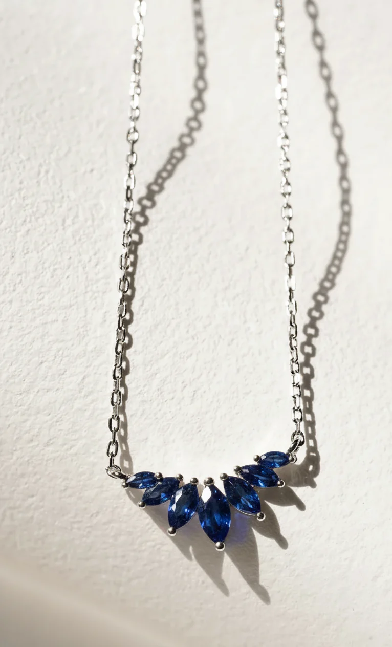 Blue Marquise Necklace - Image 6