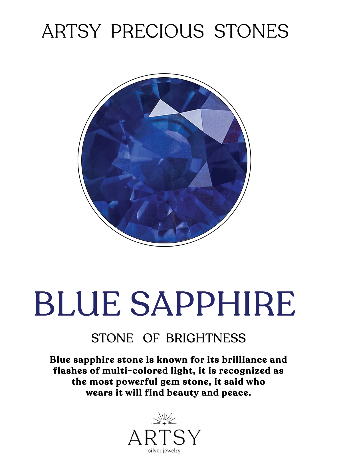 Blue Sapphire Round Earrings - Image 8