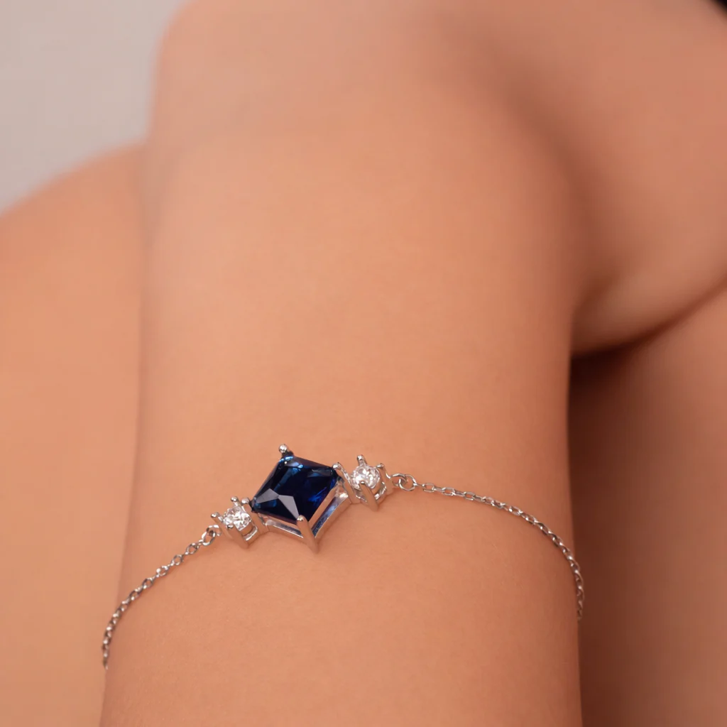 Blue sapphire stone bracelet - Image 3