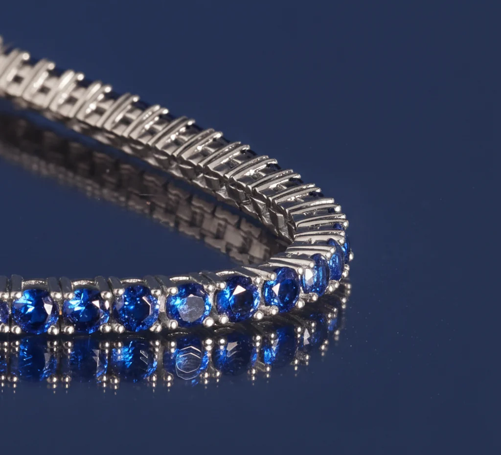 Imperial Sapphire Tennis Necklace - Image 7