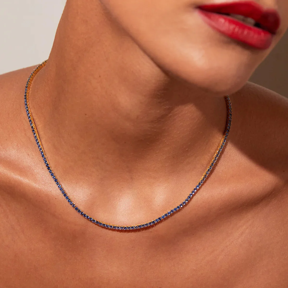 Imperial Sapphire Tennis Necklace - Image 8