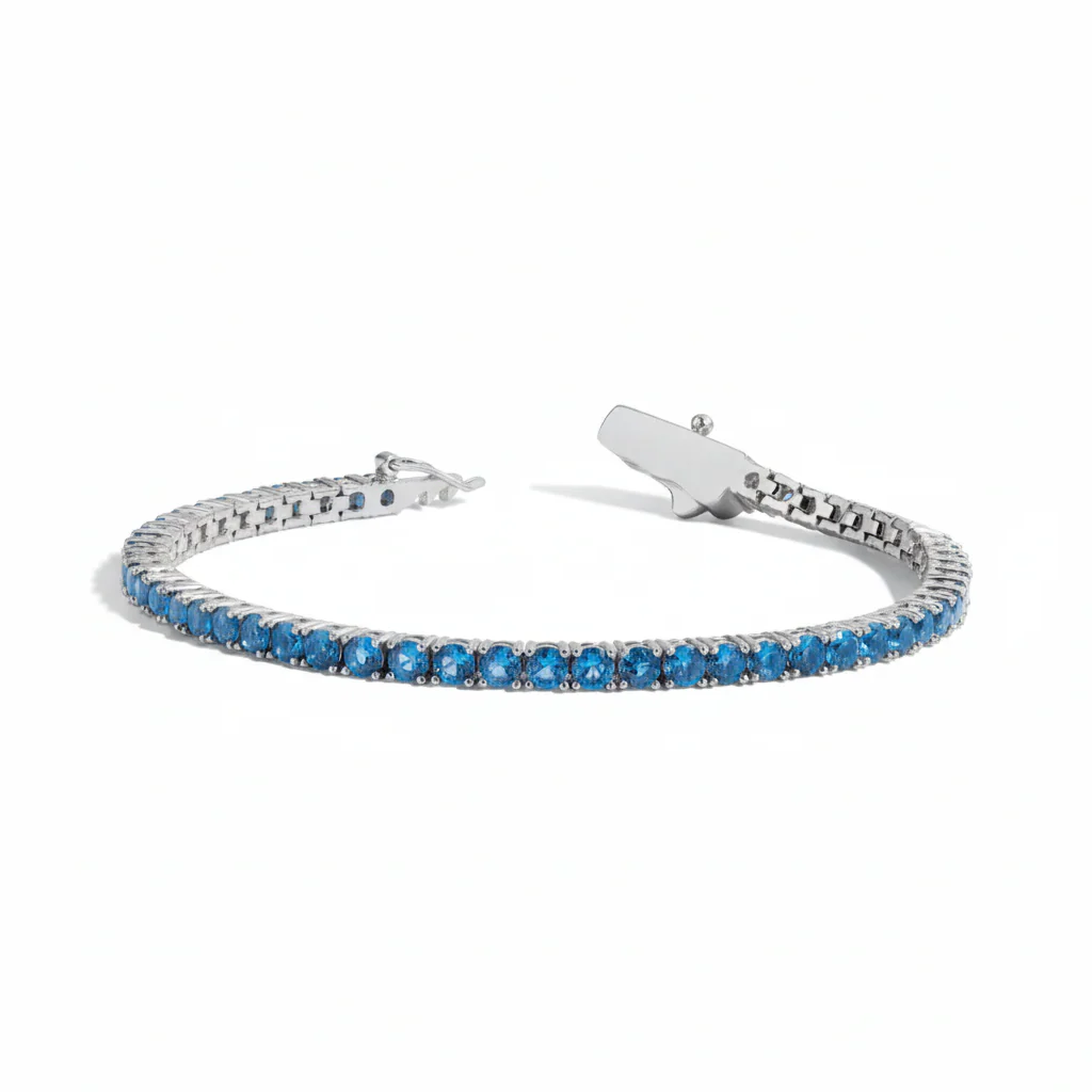 Azure Glow Tennis Bracelet - Image 6