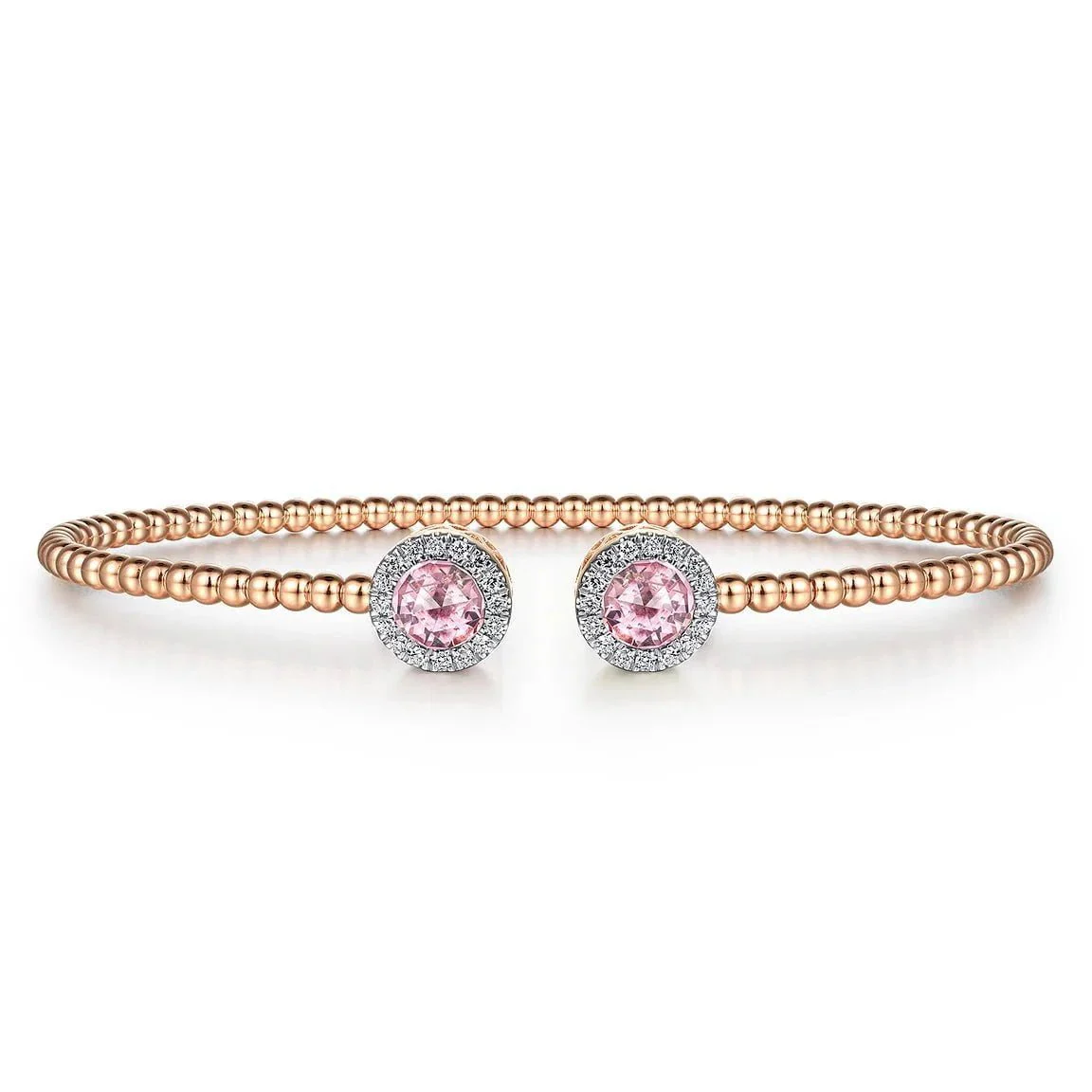 Blushed Pink Zircon Bangle - Image 4