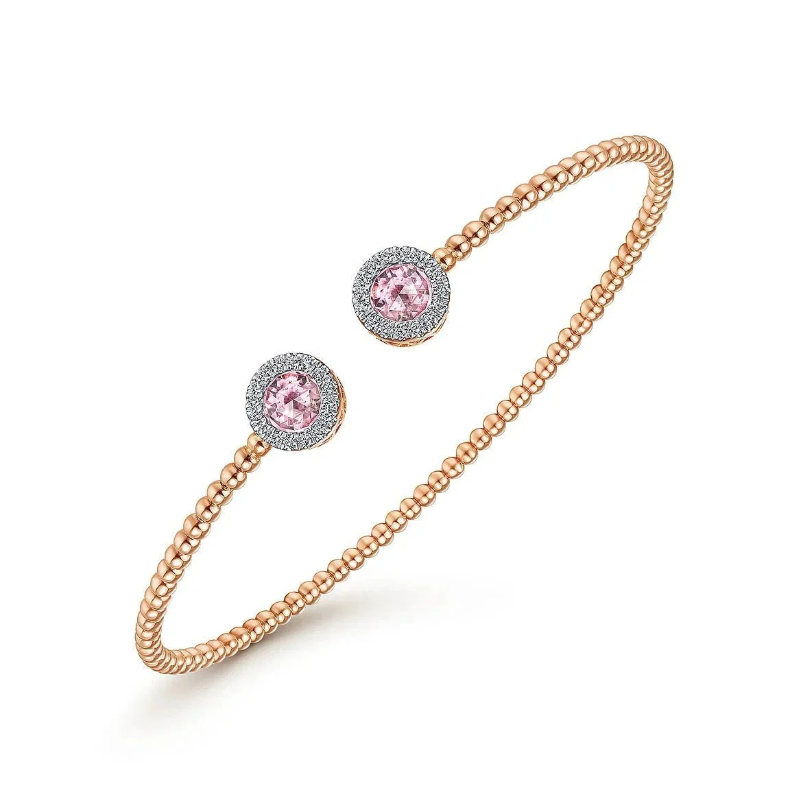 Blushed Pink Zircon Bangle - Image 5