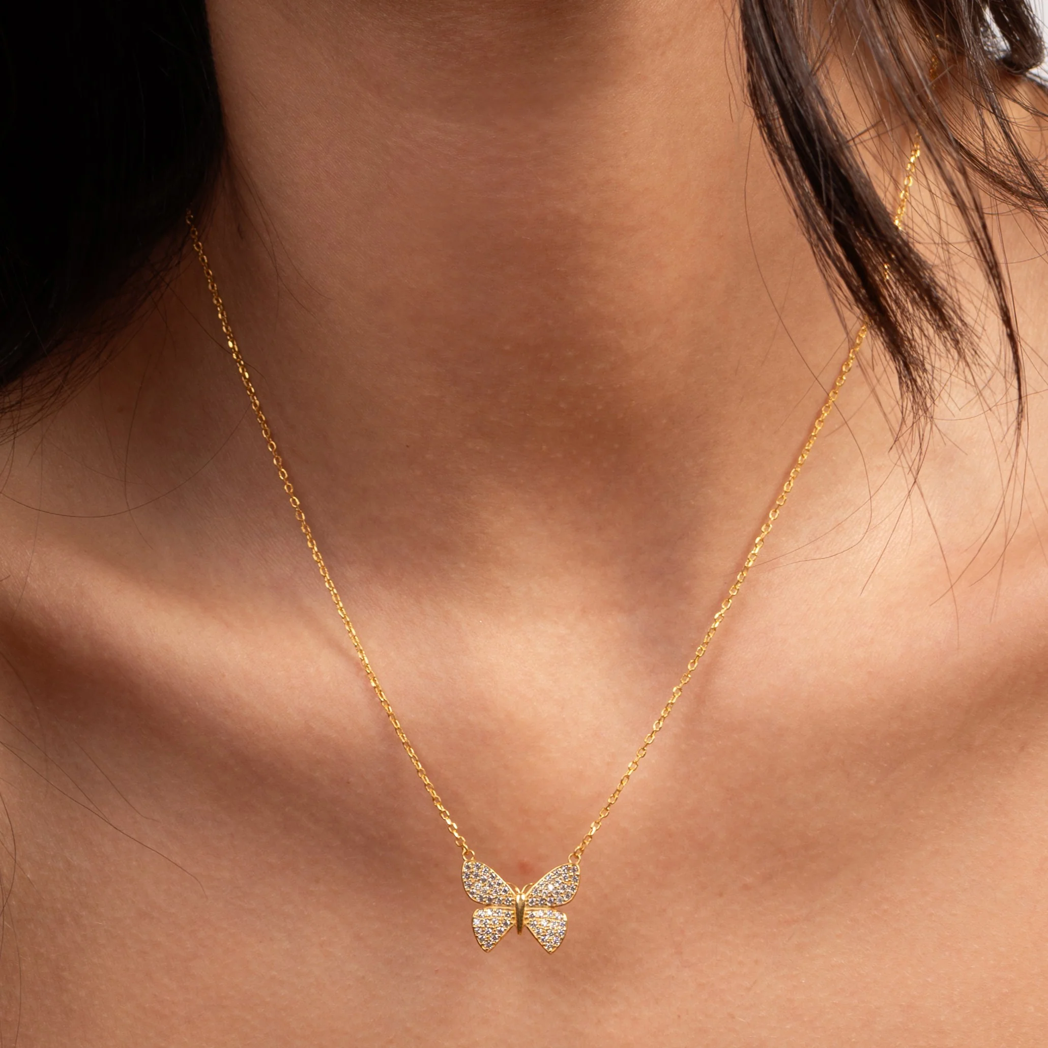 Butterfly Necklace Gold Plating - Image 4