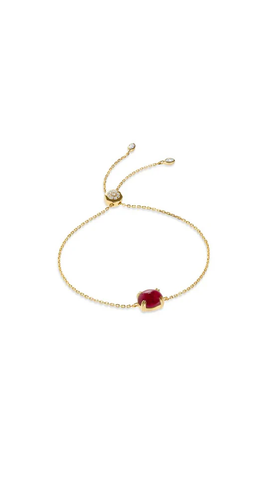 Glossy Cabochon Ruby Bracelet - Image 6
