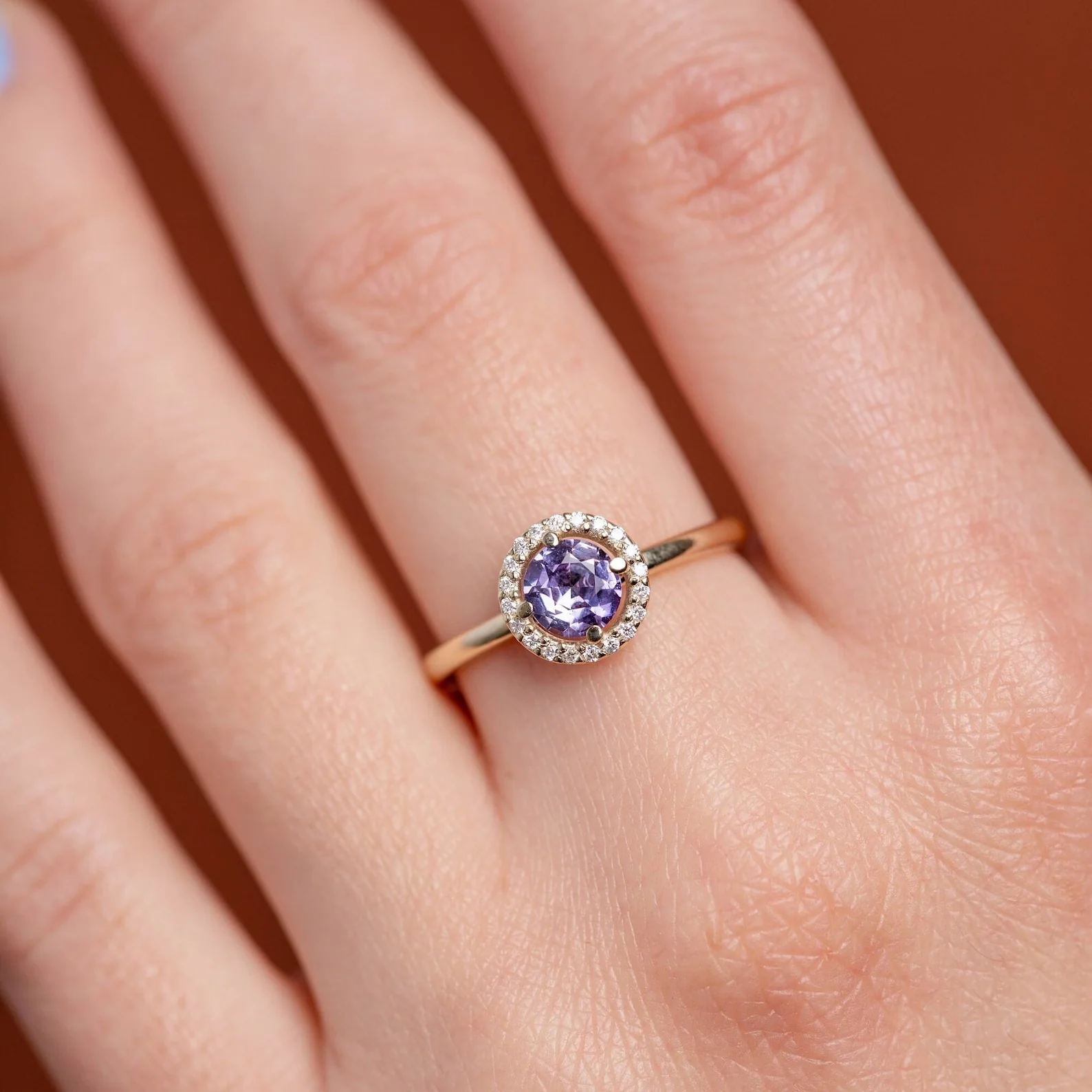 Candy Amethyst Promise Ring