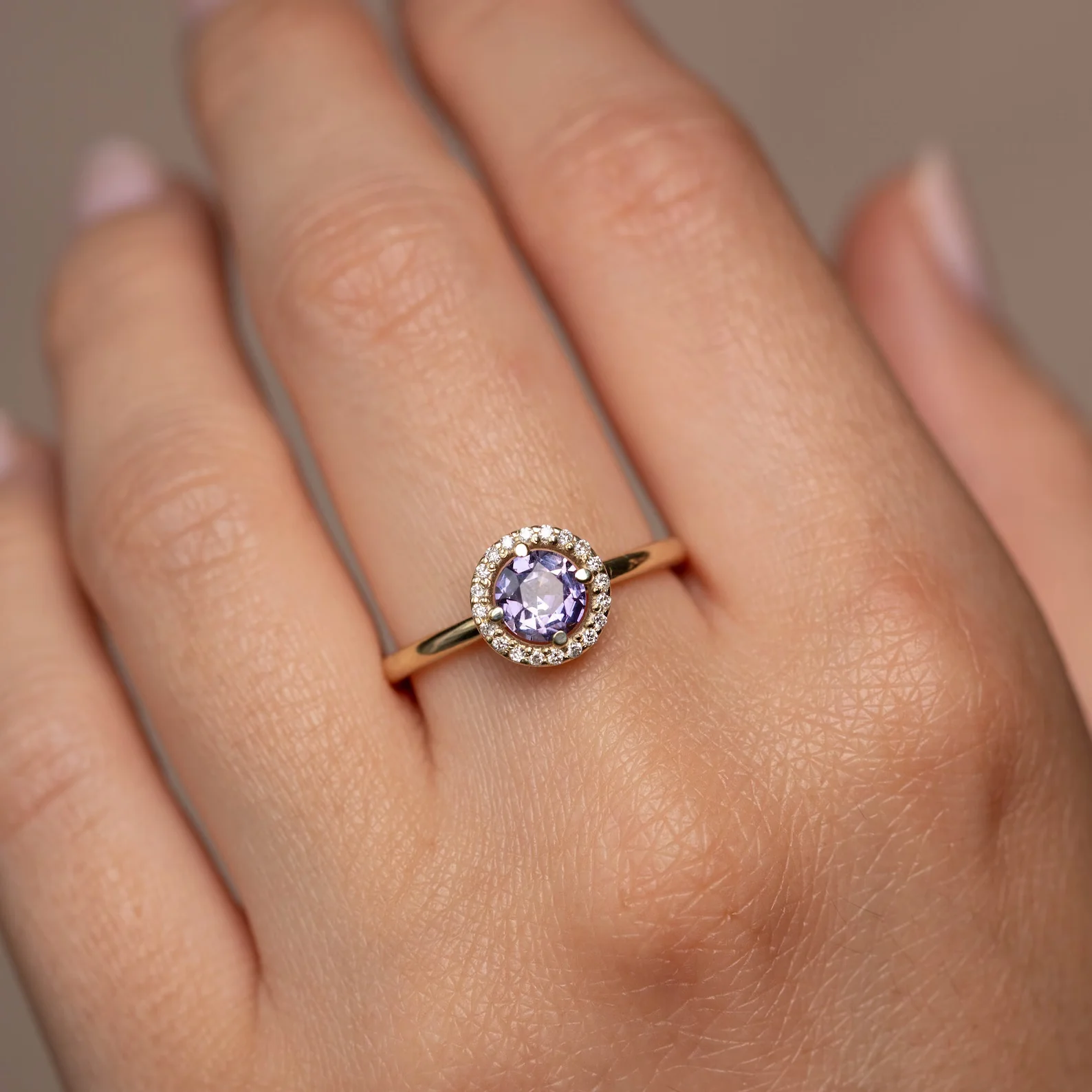 Candy Amethyst Promise Ring - Image 2