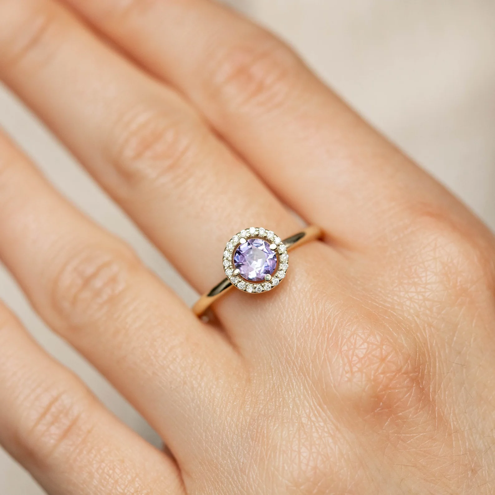 Candy Amethyst Promise Ring - Image 3