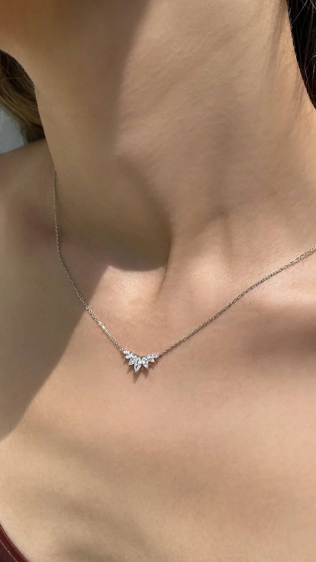 Marquise Necklace and Earring Set - Image 3