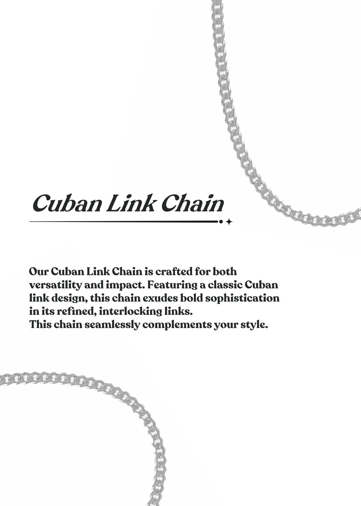 Cuban Link Chain 3mm Silver - Image 6