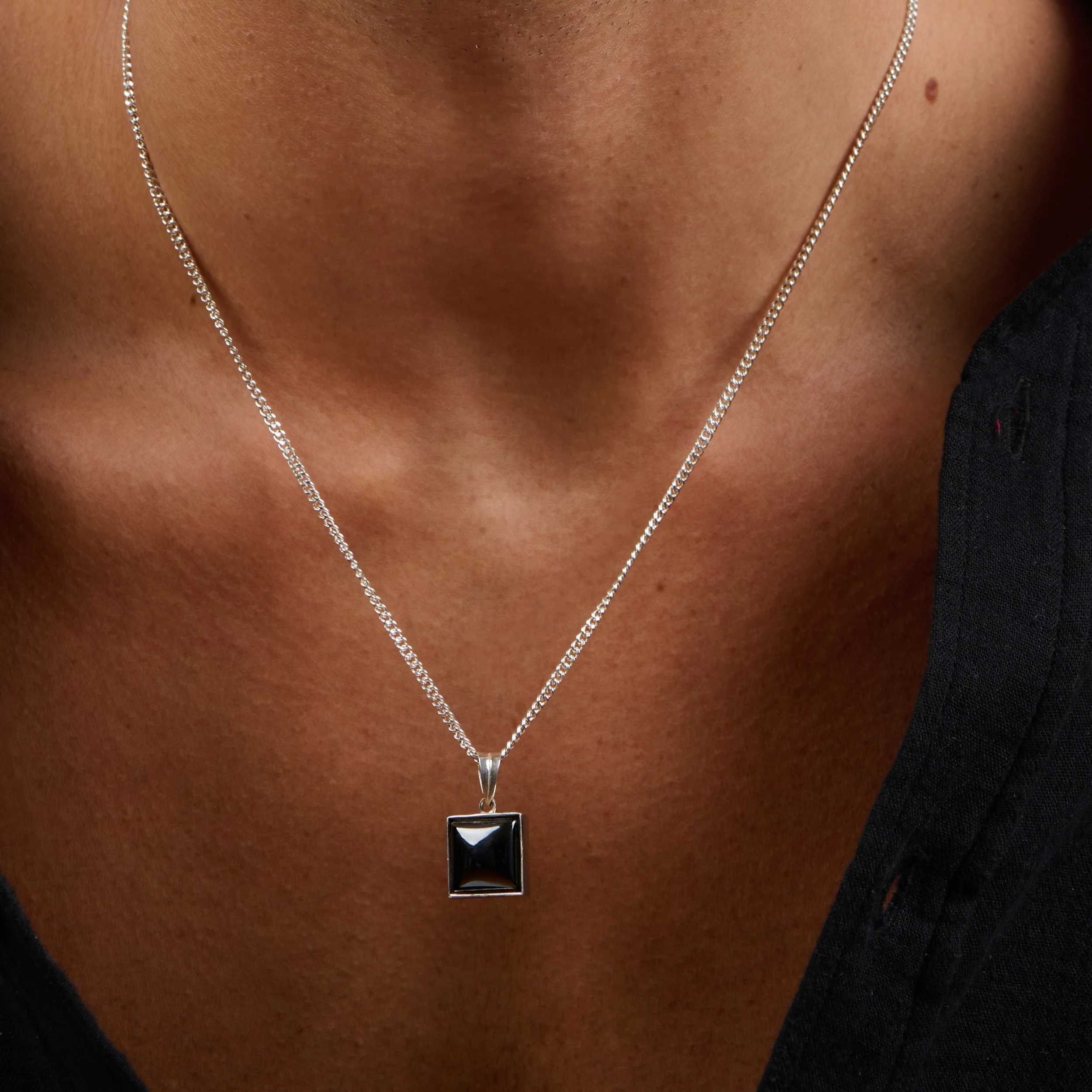 Bucky Black Square Pendant - Image 3