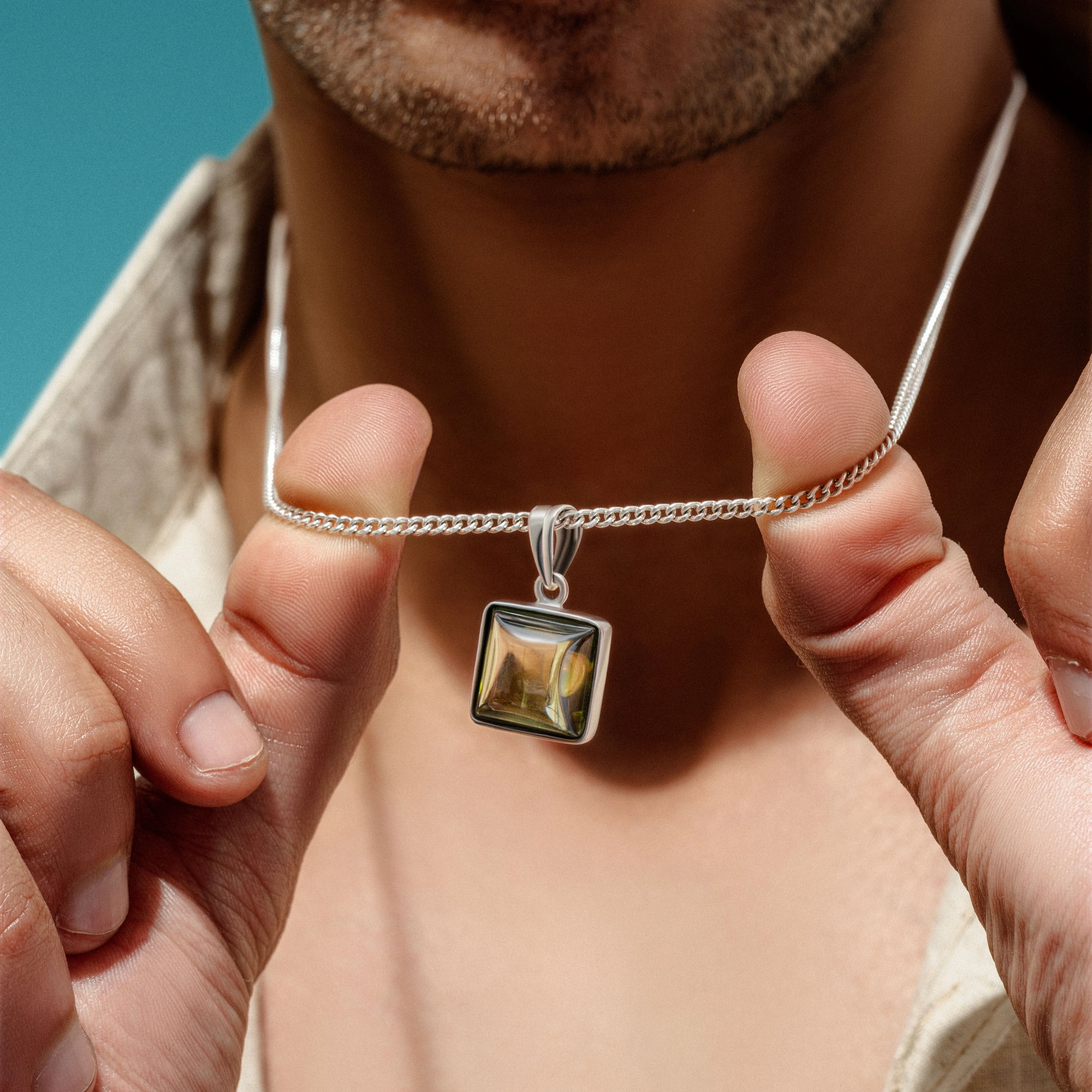 Olive Square Pendant - Image 5