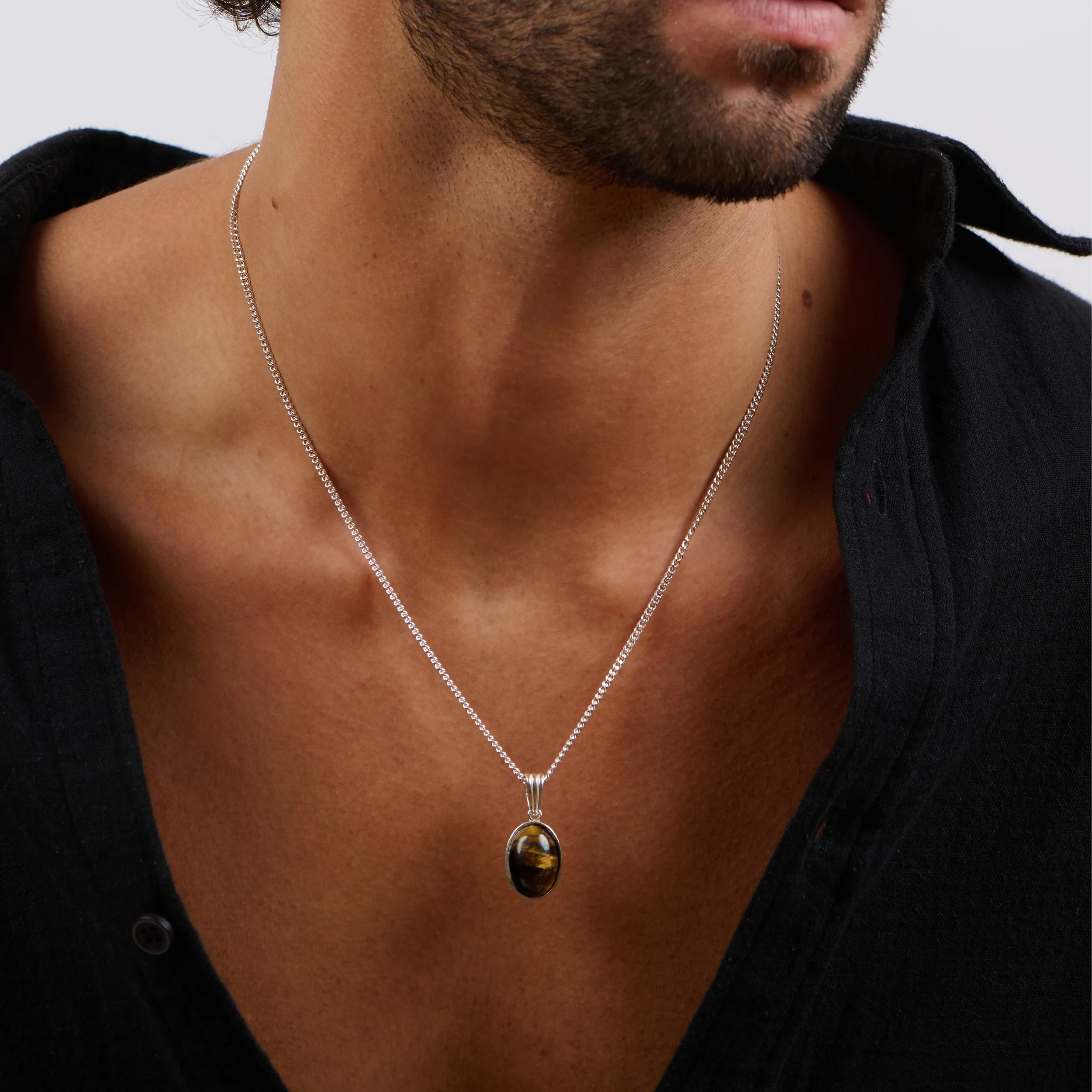 Tiger Eye Oval cut Pendant - Image 3