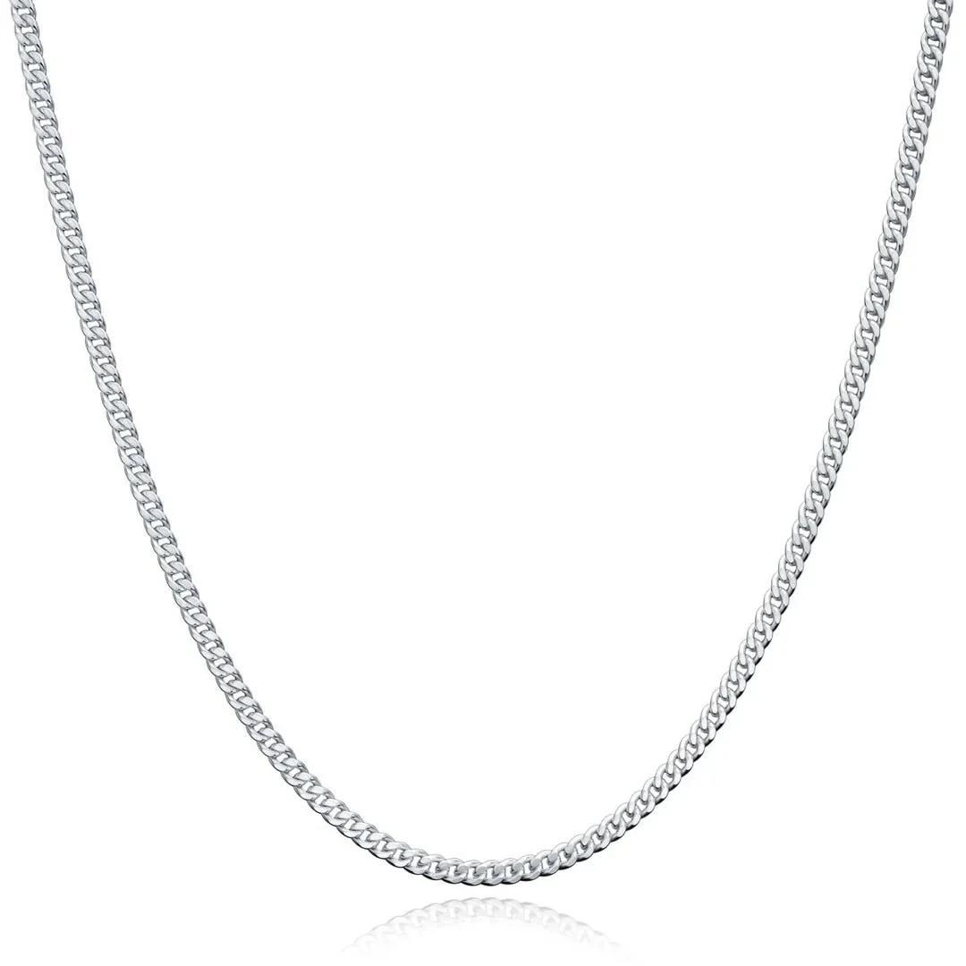 Cuban Link Chain 3mm Silver - Image 3