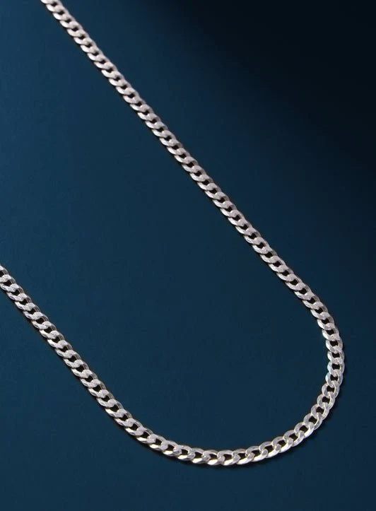 Cuban Link Chain 3mm Silver - Image 4