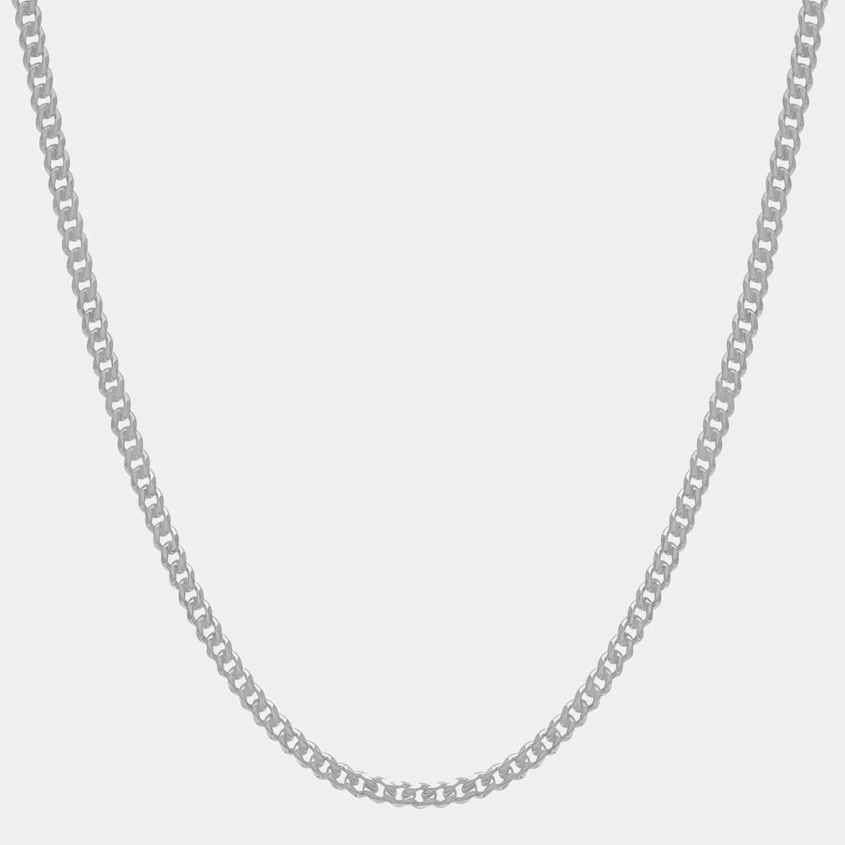 Cuban Link Chain 3mm Silver - Image 5