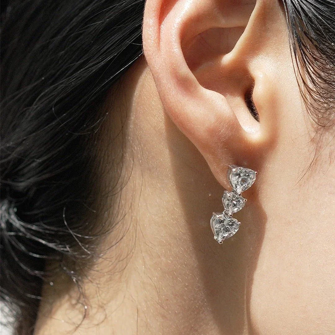Deeply In Love Heart Zircon Necklace & Earring Set - Image 5