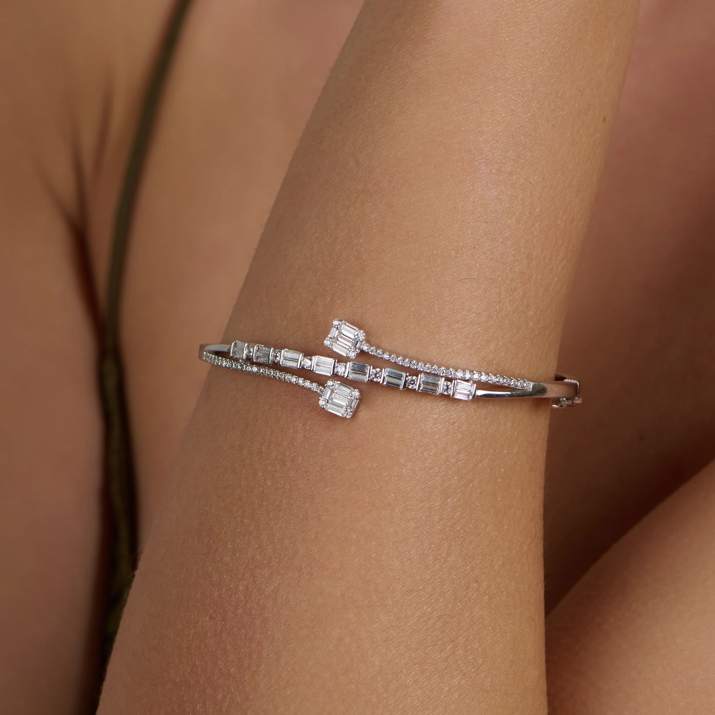 Double Bar Open Cuff Bracelet