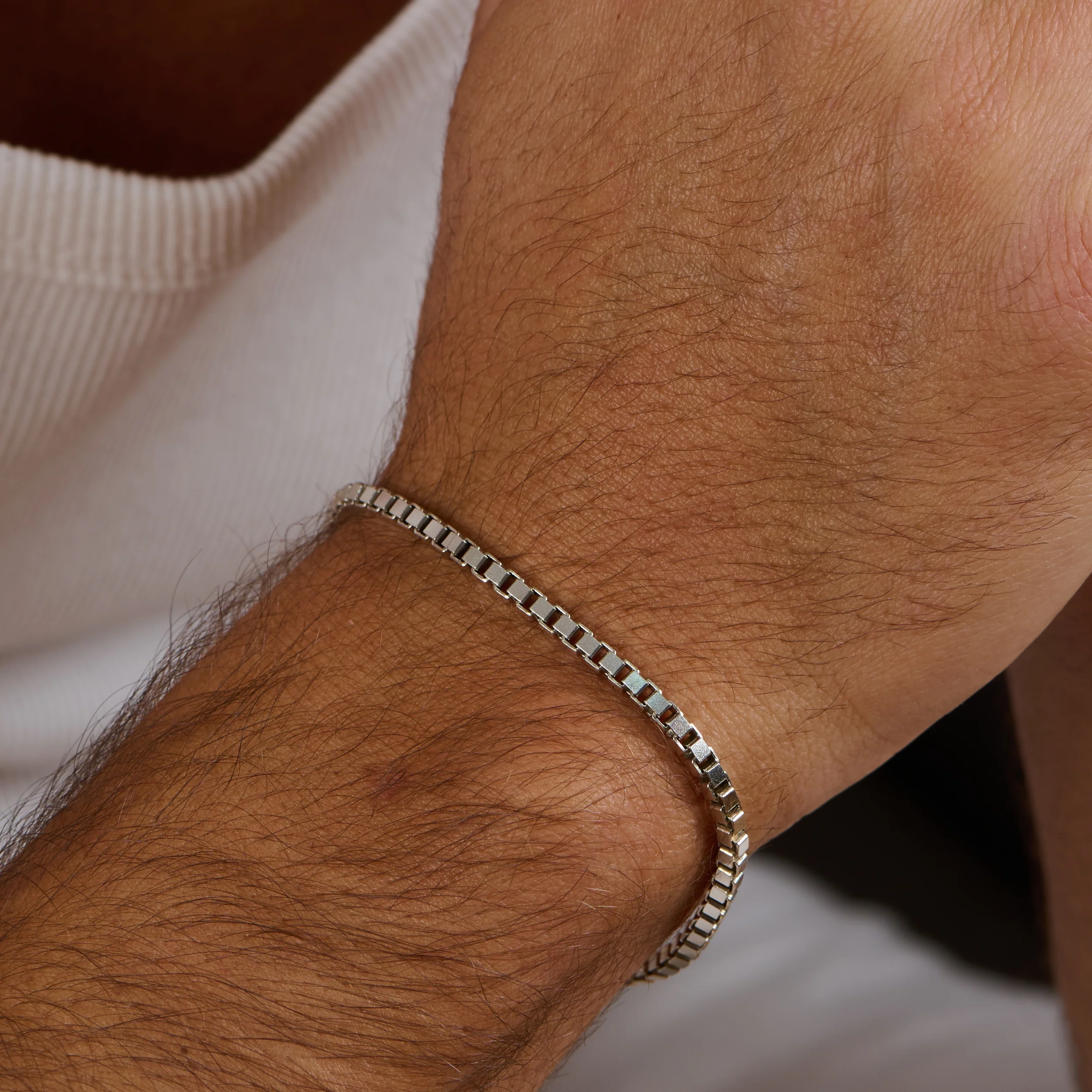 Bold Box Silver Bracelet - Image 2