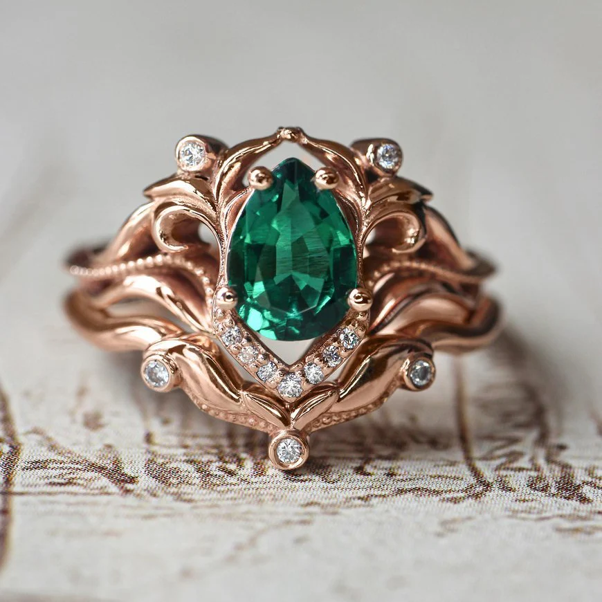 Valyrian Emerald 2 Set Ring - Image 4