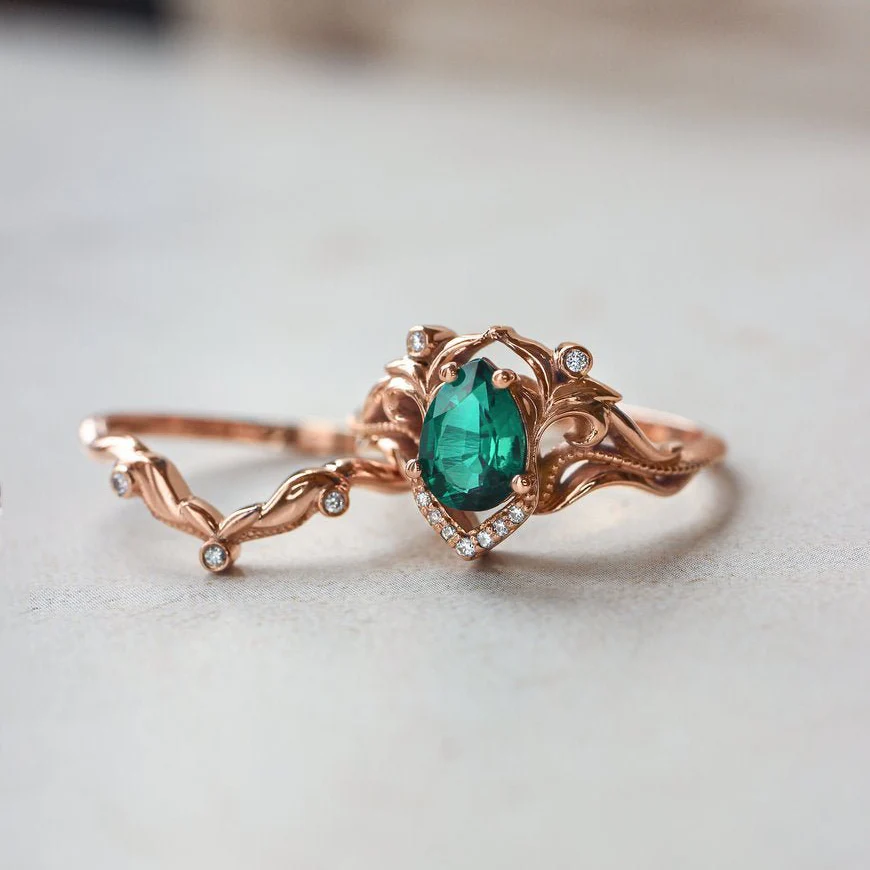 Valyrian Emerald 2 Set Ring - Image 5