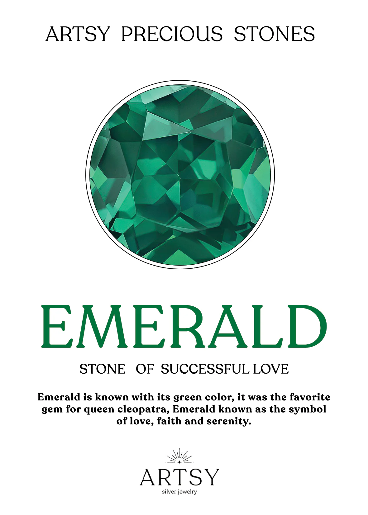 Emerald And Baguette Stones Necklace - Image 5