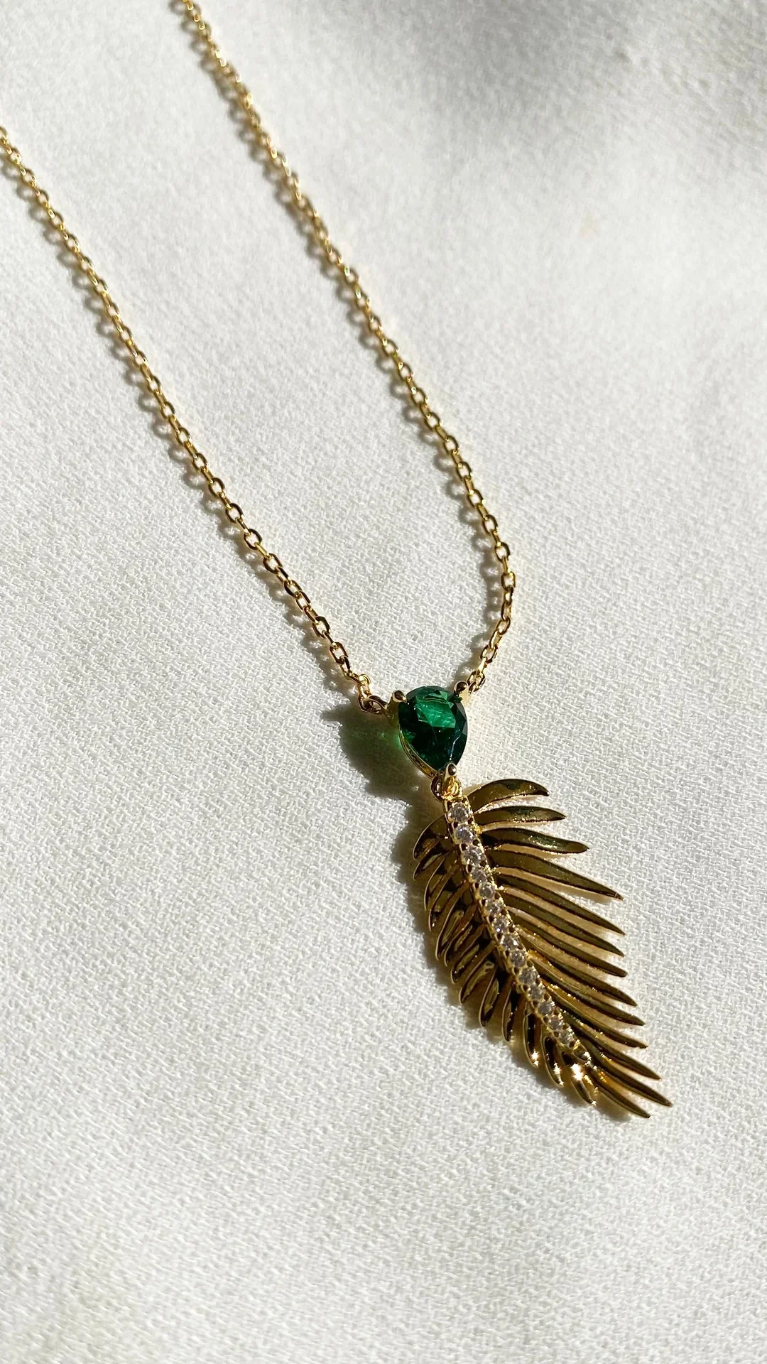 Palma Emerald Stone Necklace - Image 6