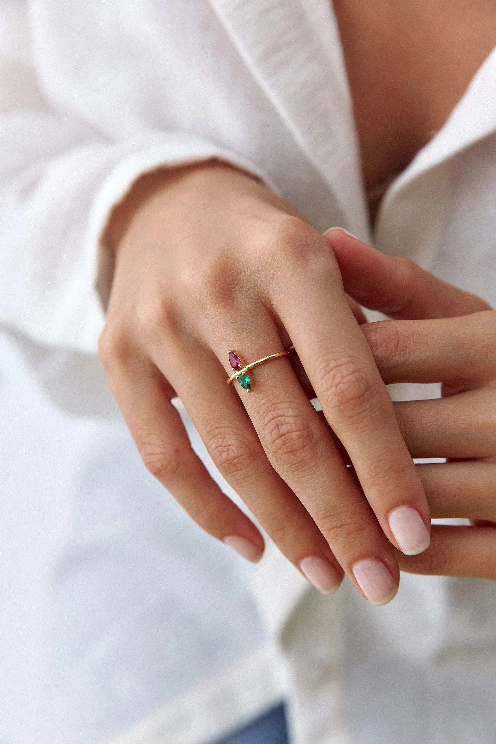 Double Birthstone Ring - Image 3