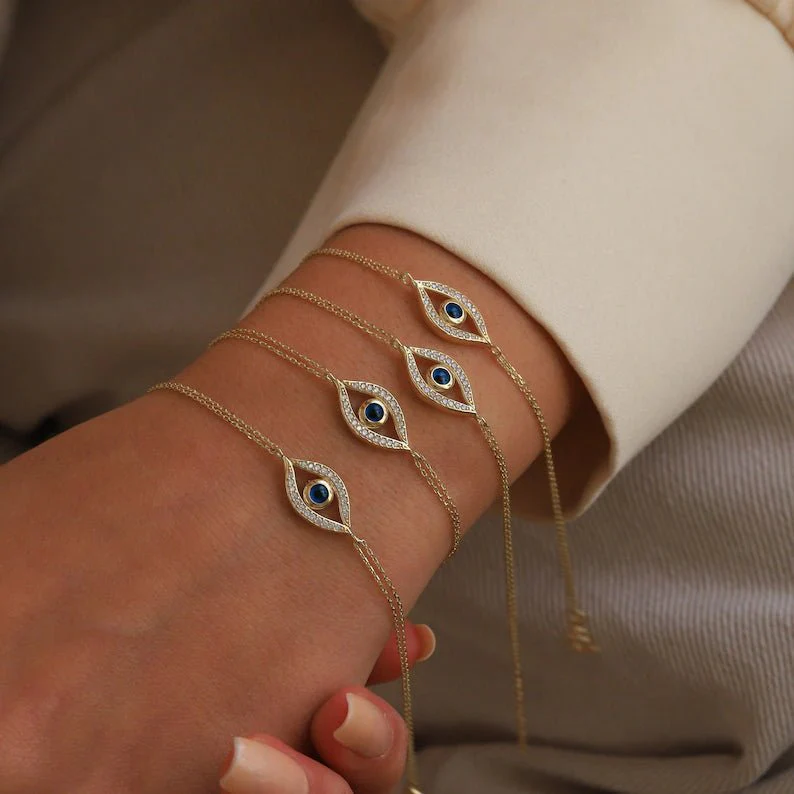 Evil Eye Enamel Bracelet - Image 3