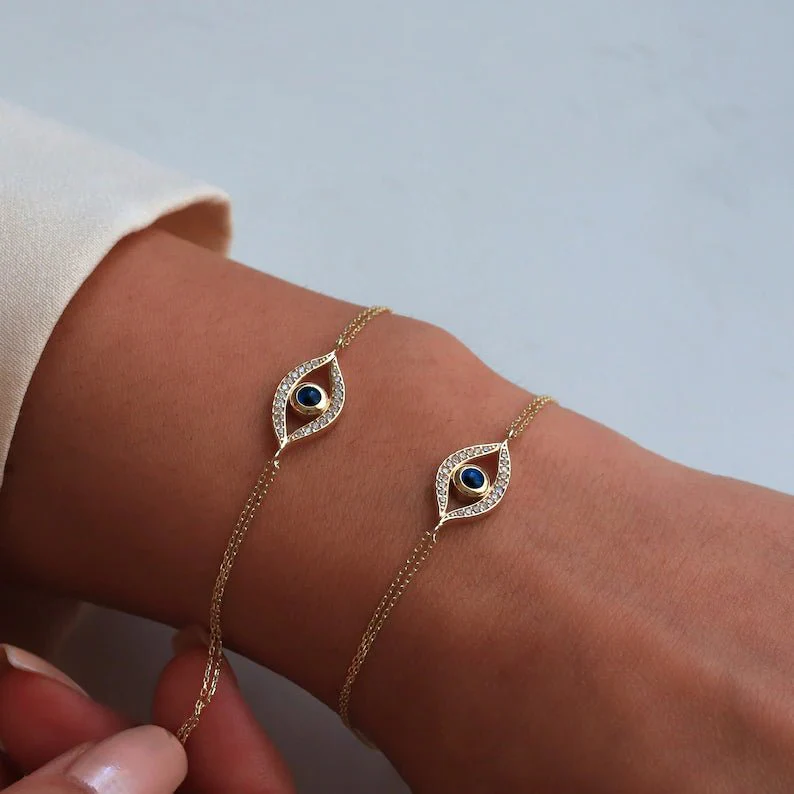 Evil Eye Enamel Bracelet - Image 4