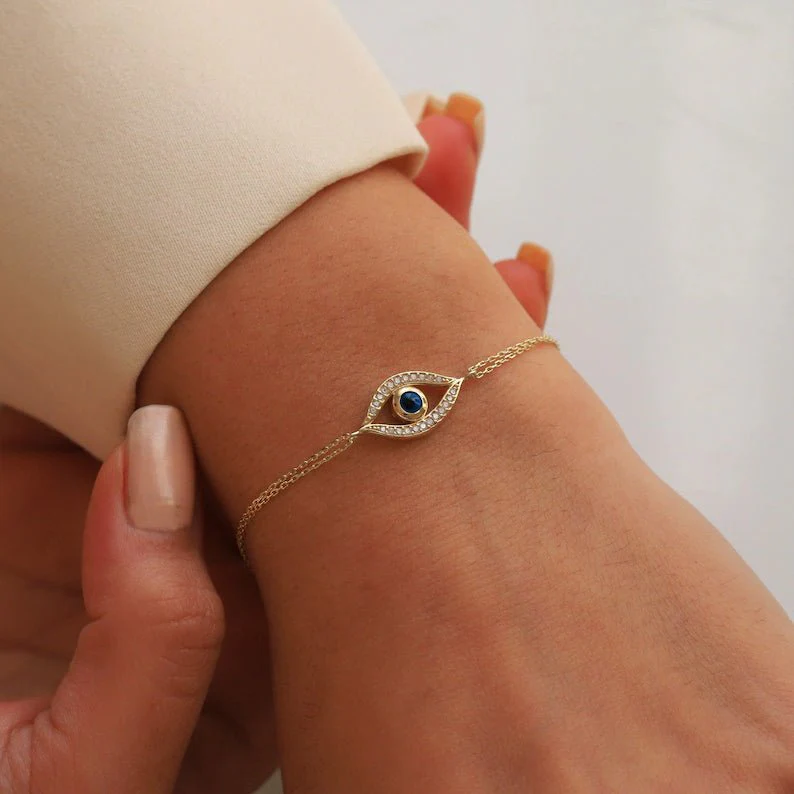 Evil Eye Enamel Bracelet - Image 5